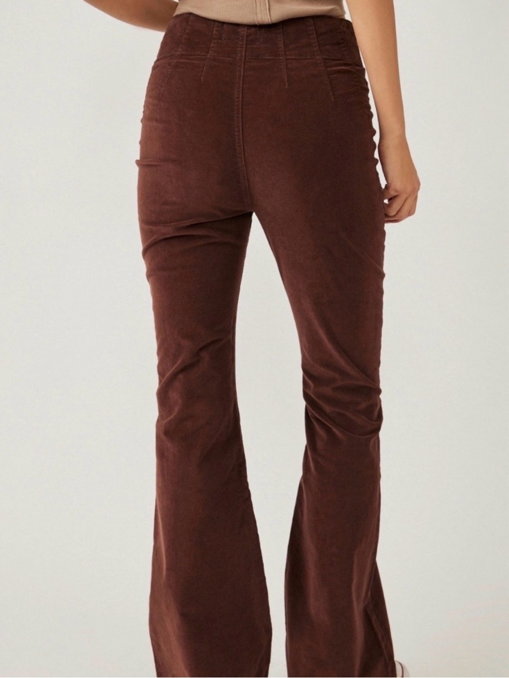 We The Free Jayde Chocolate Brown Corduroy Flare Pants Fall Winter Trending | 28